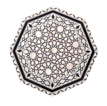 Load image into Gallery viewer, W155 BL Mother of Pearl Moroccan Corner Wood Octagonal Table Black End Coffee