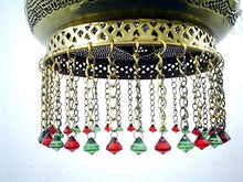 Load image into Gallery viewer, B10-7 Brass Dome Beaded Filigrain Hanging Lamp/Lampshade