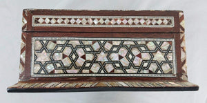 J82 XXL Mother of Pearl Mosaic Chest Egyptian Rectangular Jewelry Box