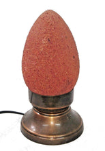 Load image into Gallery viewer, B75R New Raw Stone Texture Glass Egg Red Desk/Table Lamp Tin Base