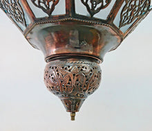 Load image into Gallery viewer, BR217M Vintage Reproduction Moroccan Chandelier Lined with Stained Glass