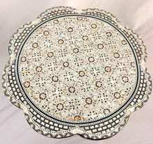 Load image into Gallery viewer, W76 Mother Of Pearl Handcrafted Inlay Art round Moroccan End Table