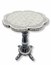 Load image into Gallery viewer, W76 Mother Of Pearl Handcrafted Inlay Art round Moroccan End Table