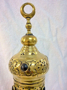 BR50M Handmade Brass Table Lamp Incense Burner Candle Holder