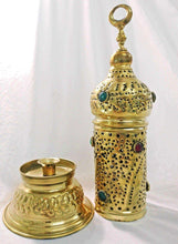 Load image into Gallery viewer, BR50M Handmade Brass Table Lamp Incense Burner Candle Holder