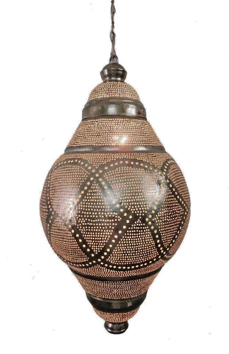 B265S Silver Plated Tin Mosaic Moroccan Home Decor Night Hanging Lamp