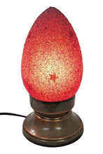 Load image into Gallery viewer, B75P New Raw Stone Texture Glass Egg Purple Desk/Table Lamp Tin Base