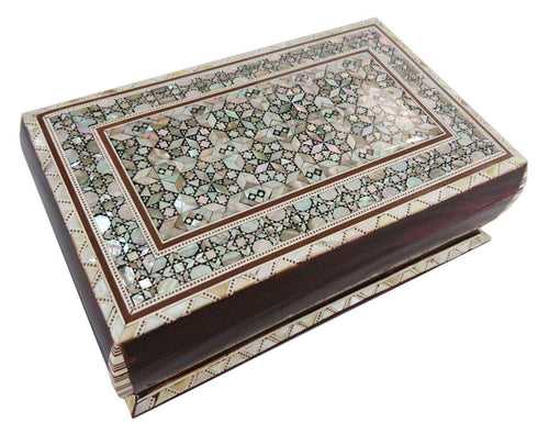 J83 Beautiful MOP Mosaic Trinket Egyptian Bombe Bombay Jewelry Box