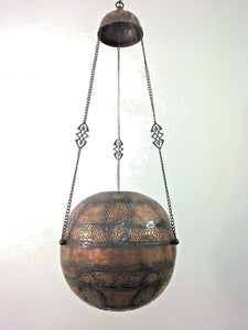 B76 Antique Vintage Reproduction Islamic Mamluk Large Hanging Ball Lamp