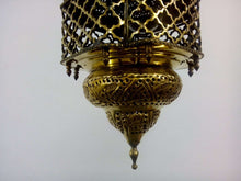 Load image into Gallery viewer, BR95M Beautiful Egyptian Polished Brass Net Light Lamp/Lantern