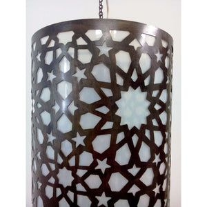 B198 Arabian Oriental Style Cylinder Drum Pendant Chandelier