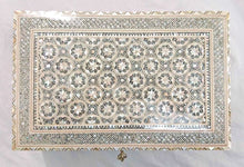 Load image into Gallery viewer, J81 XXL Mother of Pearl Mosaic Chest Egyptian Rectangular Jewelry Box