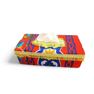 AA145 Set of 12 Arabic Ramadan Décor Khayamiya Fabric Tissue Box Covers