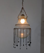 Load image into Gallery viewer, AA149 Mouth Blown Glass Hanging Lamp – Oxidized Chain Star Pendant Light 18.5cm