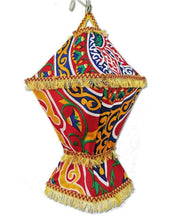 Load image into Gallery viewer, AA96R Wall-Plug Ramadan Decoration Egyptian Square Fabric LED Folding Lantern