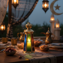 Load image into Gallery viewer, B214 Hexagon Ramadan Lamp for Candles, Ambiance Eid Gift Tabletop Iftar Decor