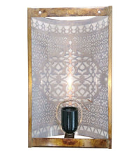 Load image into Gallery viewer, B297 Awesome Moroccan Oriental Handmade Brass Wall Decor LED Light Sconce