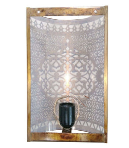 B297 Awesome Moroccan Oriental Handmade Brass Wall Decor LED Light Sconce