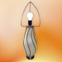Load image into Gallery viewer, B50 Frosted Blown Glass Wrought Iron Floor Lamp Elegant Modern Design 24.4″ Tall