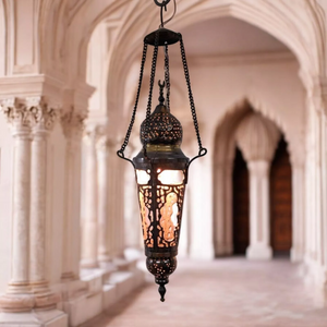 BR103W Elegant Ceiling Hall / Entrance Cast Brass Hanging Lamp / Lantern