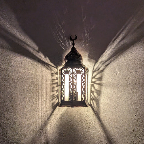 BR138 Handmade Brass Wall Sconce Lantern – Islamic Style – 5.5X12 in – US Wired
