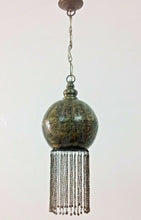 Load image into Gallery viewer, BR190 Antique Moroccan Style Brass Pendant Light Handcrafted Ball Hanging Chains