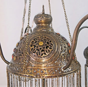 BR264 Exclusive Handmade Brass Moroccan Pendant Chandelier Antique Masterpiece