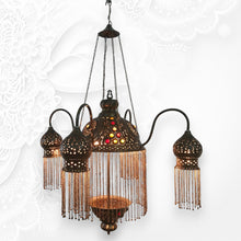 Load image into Gallery viewer, BR264 Exclusive Handmade Brass Moroccan Pendant Chandelier Antique Masterpiece