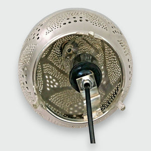 BR430 Handmade Silver Oriental Moroccan Décor Table Lamp Hand-Drilled Filigree