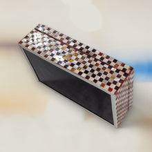 Load image into Gallery viewer, J118 Chessboard Inlay Wooden Jewelry Box Mother of Pearl &amp; Tortoiseshell With Keylock