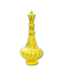 LJ120 Jeanie Hand Painted Mouth-Blown Glass Yellow Dream Bottle