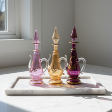 Load image into Gallery viewer, LW11 Egyptian Folk Art Handmade Mouth-Blown Glass Perfume Bottles &amp; Decorative Mini Pitchers Souvenir
