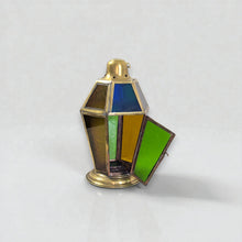 Load image into Gallery viewer, B301 Hexagonal Pyramidal Egyptian Brass Lantern – Ramadan Candle Holder Lamp