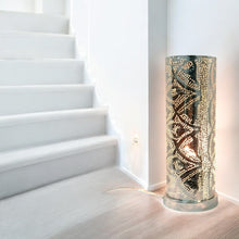 Load image into Gallery viewer, BM18 Silver Plated Oriental Steel Floor Lamp | LED Night Light | On/Off Switch