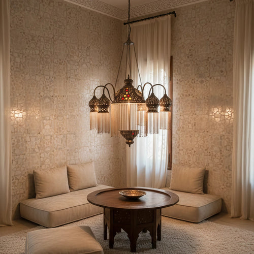 BR264 Exclusive Handmade Brass Moroccan Pendant Chandelier Antique Masterpiece