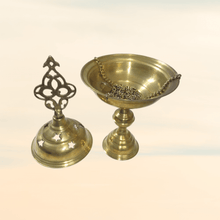 Load image into Gallery viewer, BR289 Elegant Handmade Arabic Brass Hanging Incense Burner with Star Piercings