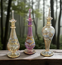 Load image into Gallery viewer, LW6 Glass Bottles for Egyptian Perfume, Hand-Blown Using Traditional Techniques Lot of 3
