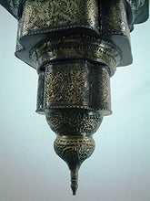 Load image into Gallery viewer, BR124 Antique Moroccan Style Mosaic Hand-Engraved Large Hanging Lamp / Light
