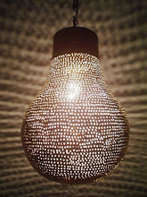 Load image into Gallery viewer, B125 New Contemporary Shiny Brass Filigrain Bulb Pendant Hanging Lamp