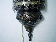 Load image into Gallery viewer, BR153 Home Decor Islamic / Arabian Pierced Brass Wall Sconce
