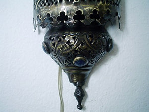 BR153 Home Decor Islamic / Arabian Pierced Brass Wall Sconce