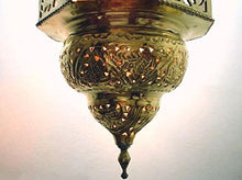 Load image into Gallery viewer, BR1-5 Antique Style Egyptian Handmade Solid Brass Hanging Lamp/Lantern