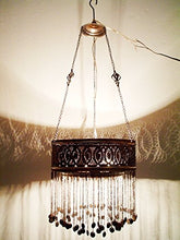 Load image into Gallery viewer, BR76 UNIQUE Handmade Arabic Ring Chandelier / Lampshade With Pendants