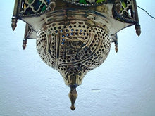 Load image into Gallery viewer, BR65 Antique Reproduction Military Arabian Style Cast Brass Pendant Net Lamp / Lantern