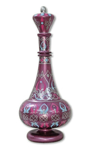 LJ515 I Dream of Jeannie Genie Hand Painted Glass Blown Purple Mulberry Bottle