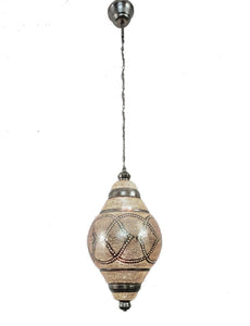 B265S Silver Plated Tin Mosaic Moroccan Home Decor Night Hanging Lamp