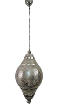 Load image into Gallery viewer, B265S Silver Plated Tin Mosaic Moroccan Home Decor Night Hanging Lamp