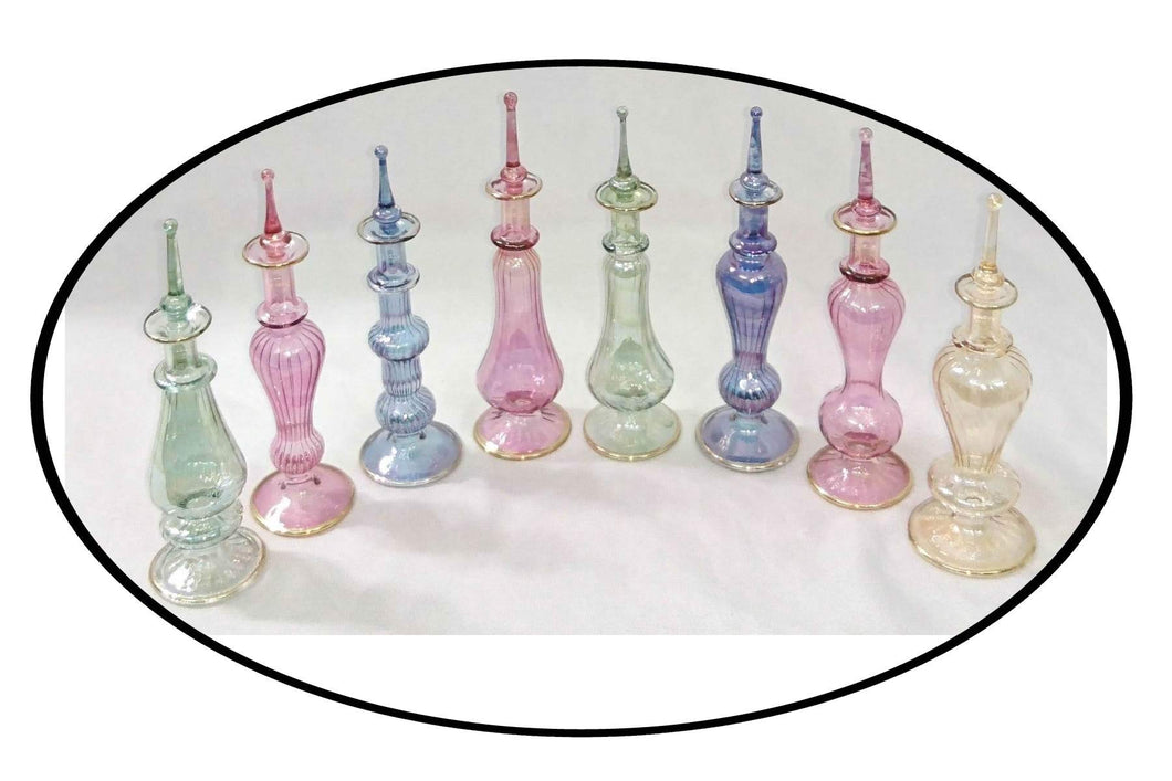 LW10 Pyrex Decorative Glass Egyptian Mouth-Blown Perfume Bottle LOT