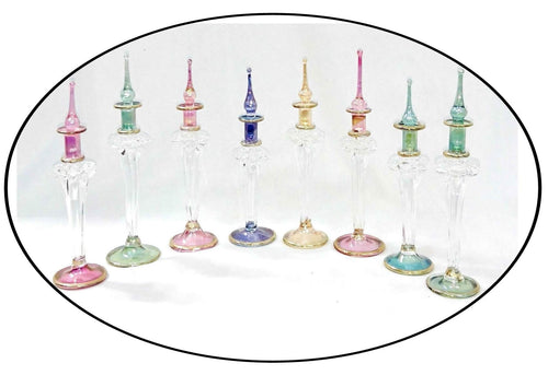 LW17 Pyrex Ballerina Glass Mouth-Blown Egyptian Perfume Bottle LOT