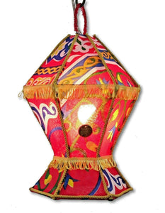 AA99 Ramadan Decoration Egyptian Hexagonal Fabric Table LED Kids Fanous Lantern